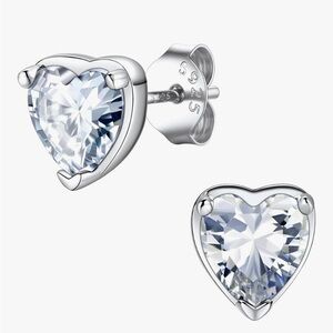 FindChic Sparkling Birthstone Heart Stud Earrings  NEW